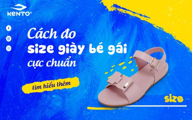 Cách đo size giày bé gái cực chuẩn